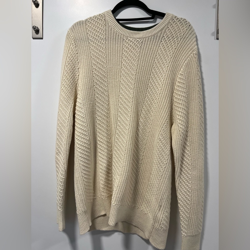 Bonobos Cotton Cashmere Cable Crew Neck Sweater - Like New Condition